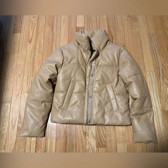 Abercrombie & Fitch Tan Puffer Jacket Size XS - Picture 1 of 10